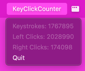 MacTrac - Keystroke Counter screenshot 2
